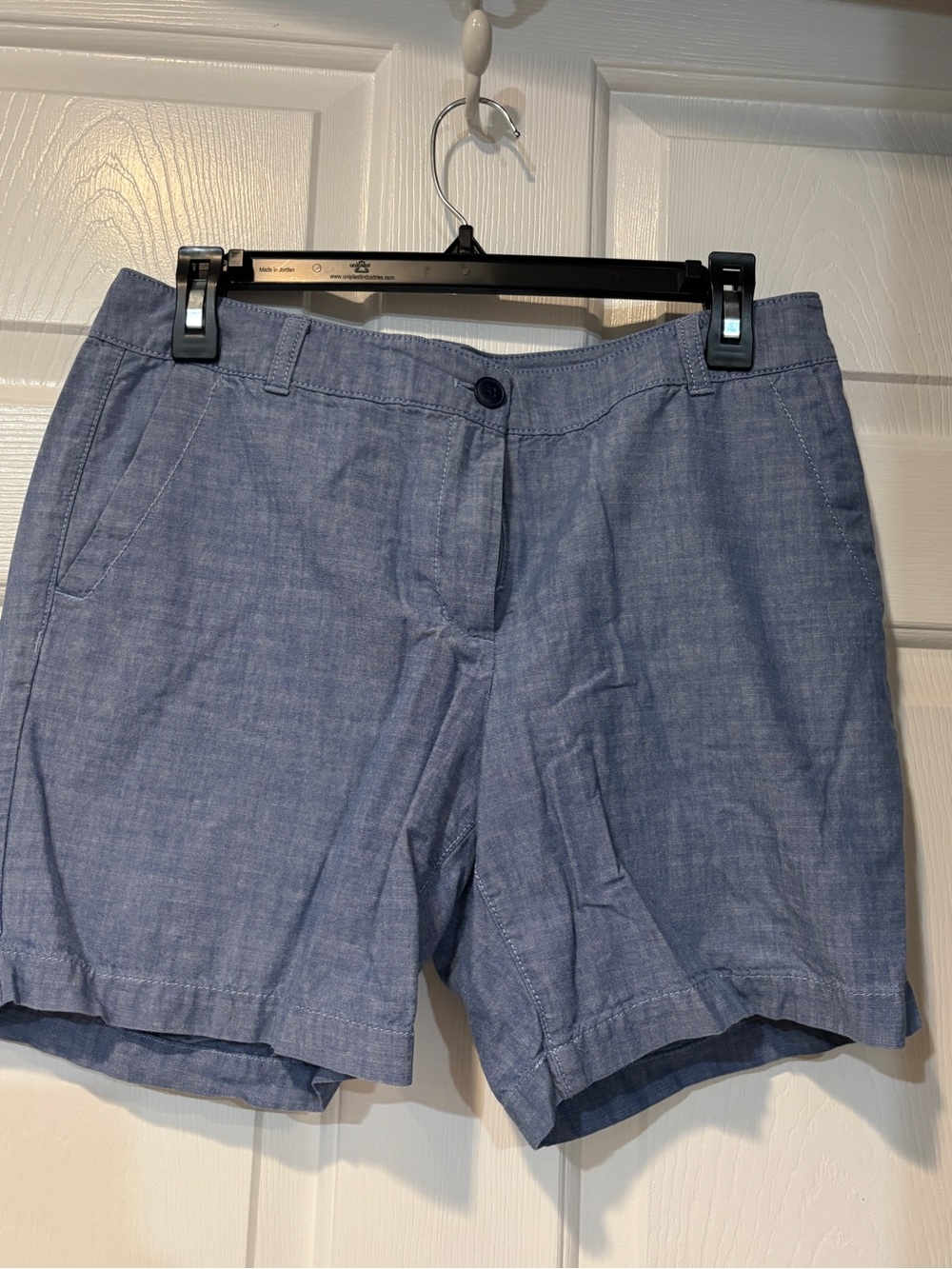 Talbots Chambray Bermuda Shorts - Light Blue